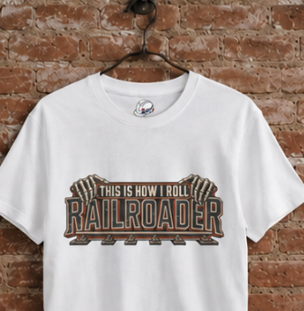 This Is How I Roll Railroader Skeletal Hands Men's T-Shirt