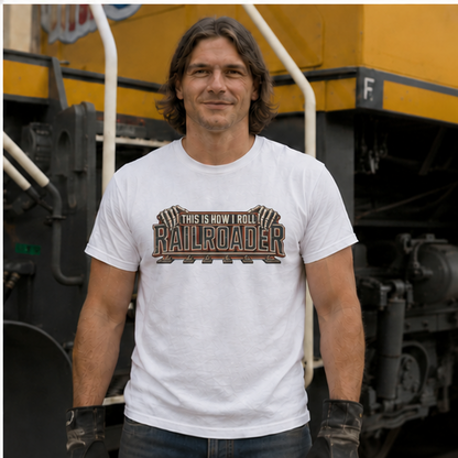 This Is How I Roll Railroader Skeletal Hands Men's T-Shirt