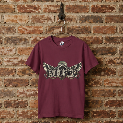 Roofer Winged Roofline Industrial Emblem Men's T-Shirt