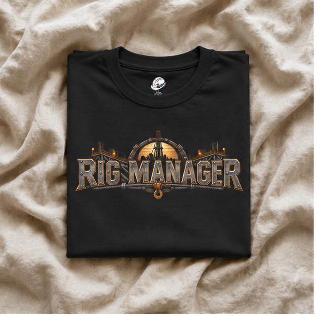 Rig Manager Derrick & Steel Emblem Men's T-Shirt