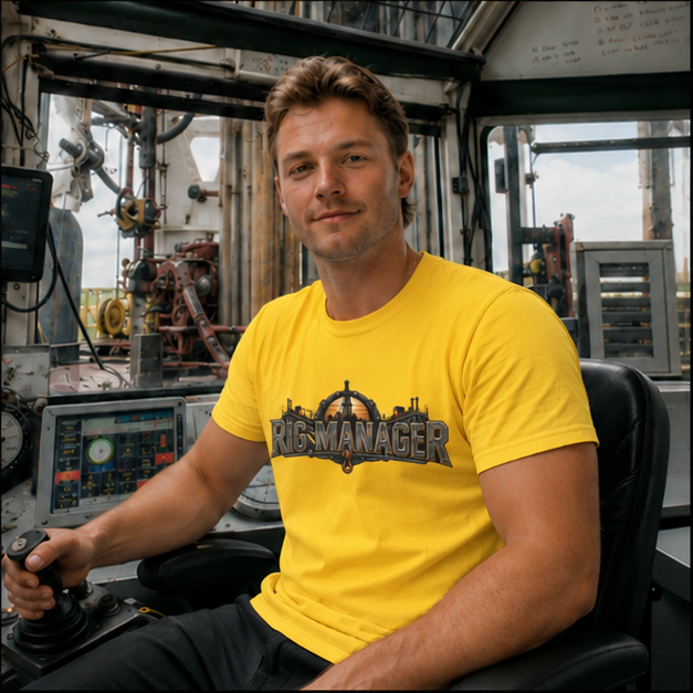 Rig Manager Derrick & Steel Emblem Men's T-Shirt