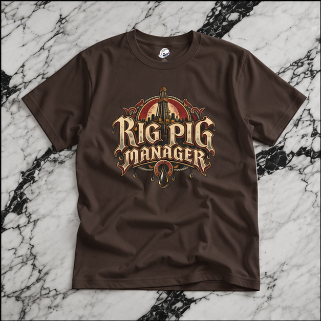 Rig Pig Manager  Derrick Men's T-Shirt