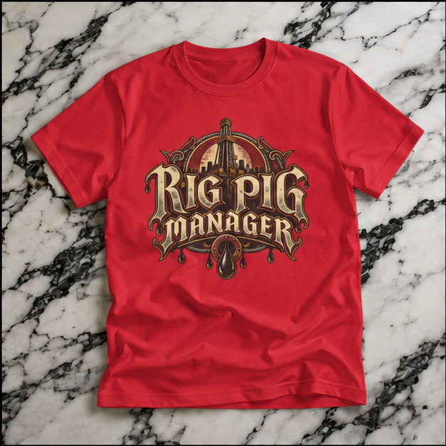 Rig Pig Manager  Derrick Men's T-Shirt