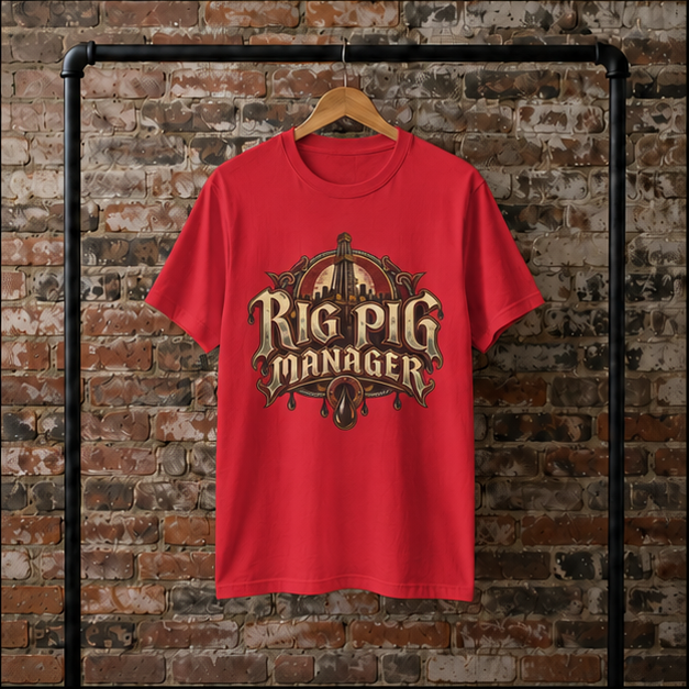 Rig Pig Manager  Derrick Men's T-Shirt