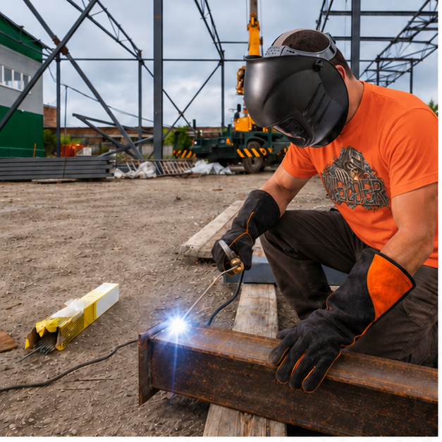 WELDER, Skeleton Welder Men’s T-Shirt