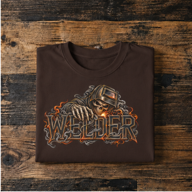 WELDER, Skeleton Welder Men’s T-Shirt