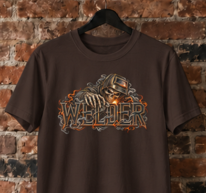 WELDER, Skeleton Welder Men’s T-Shirt