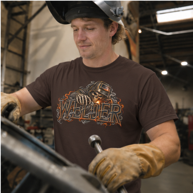 WELDER, Skeleton Welder Men’s T-Shirt