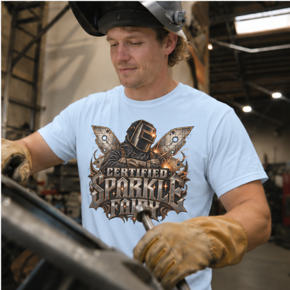 Certified Sparkle Fairy, Welder Men’s T-Shirt