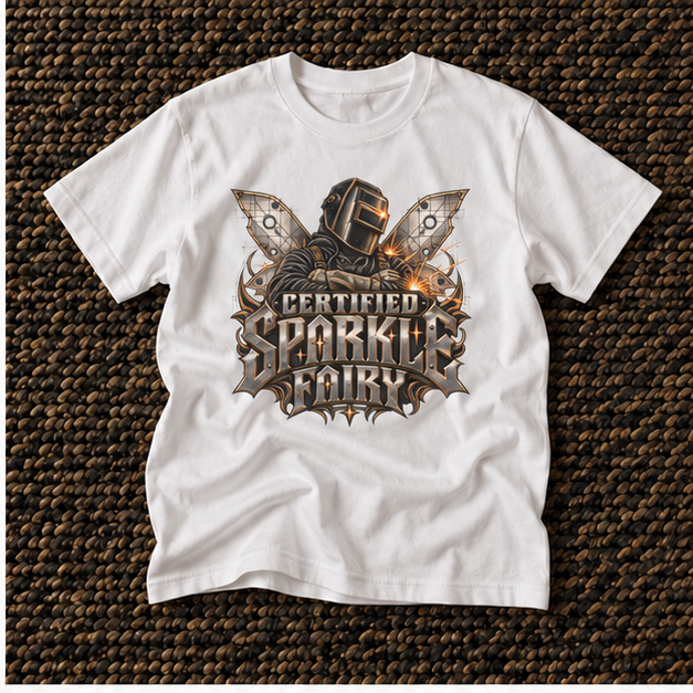 Certified Sparkle Fairy, Welder Men’s T-Shirt