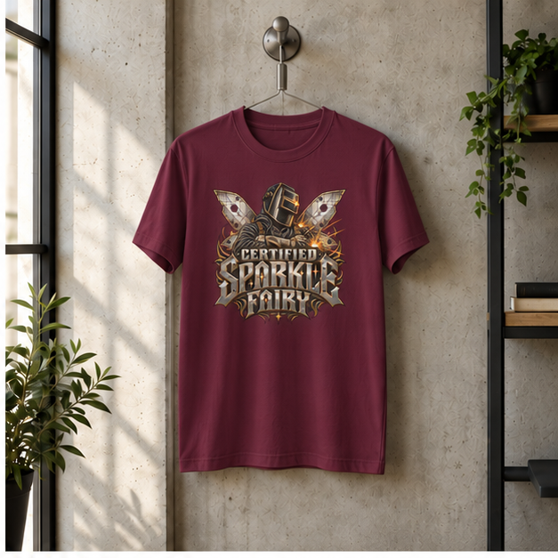 Certified Sparkle Fairy, Welder Men’s T-Shirt