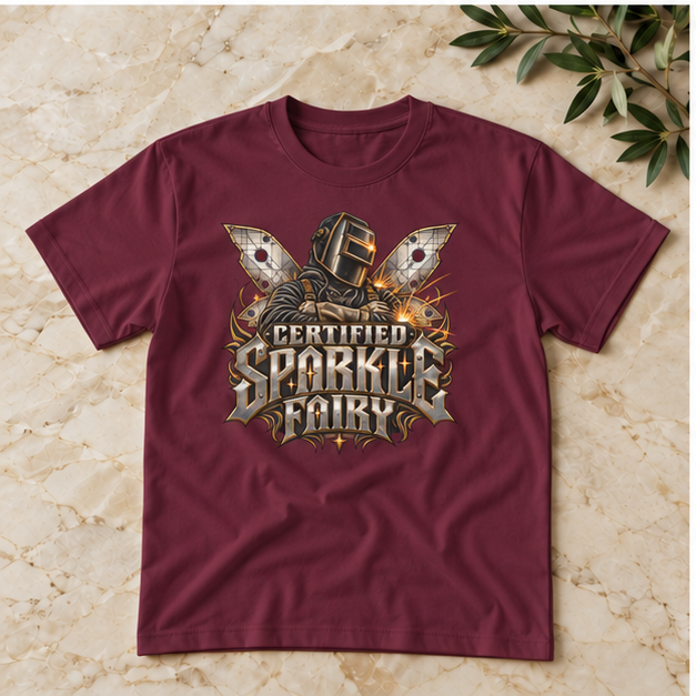 Certified Sparkle Fairy, Welder Men’s T-Shirt