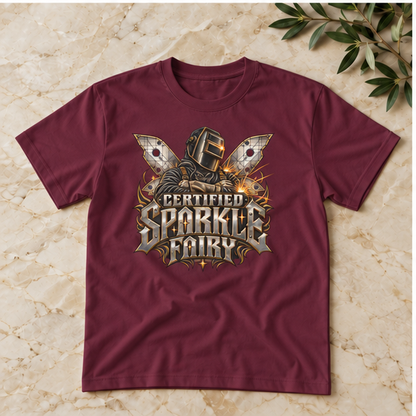 Certified Sparkle Fairy, Welder Men’s T-Shirt