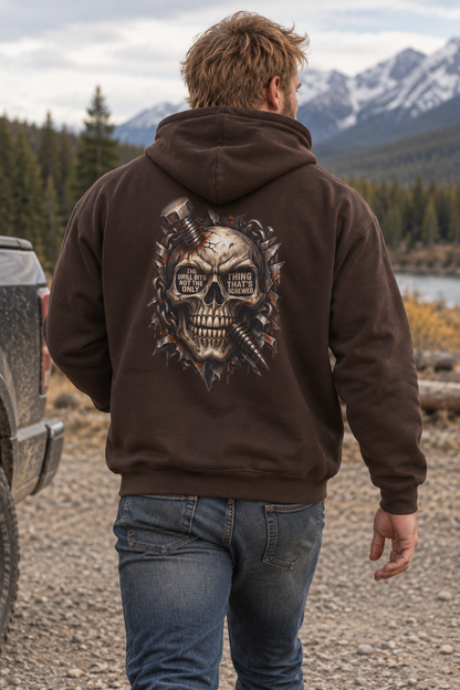 'The Drill Bit's Not the Only Thing That's Screwed' Hoodie, Motivational Sweater