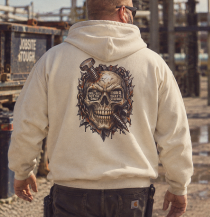 'The Drill Bit's Not the Only Thing That's Screwed' Hoodie, Motivational Sweater