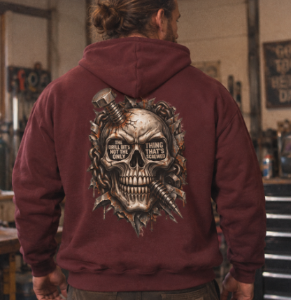 'The Drill Bit's Not the Only Thing That's Screwed' Hoodie, Motivational Sweater