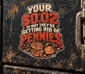 Your $0.02 Is Why They’re Getting Rid of Pennies, Skilled Trades Men’s Sticker
