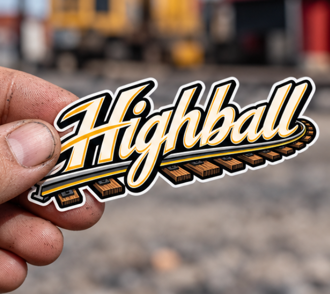 Highball, Railroader Men’s Sticker