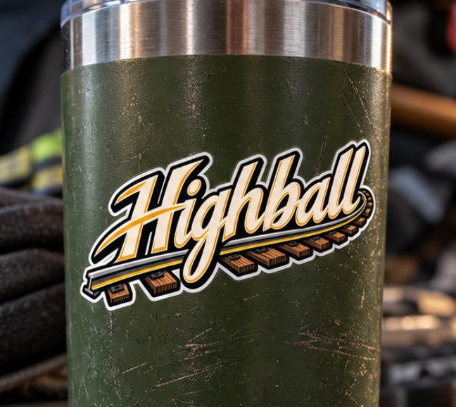 Highball, Railroader Men’s Sticker