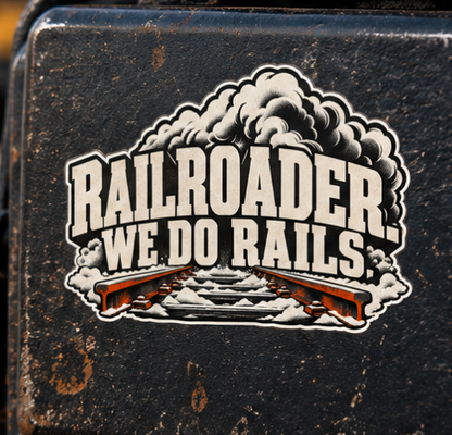 Railroader. We Do Rails., Railroader Men’s Sticker