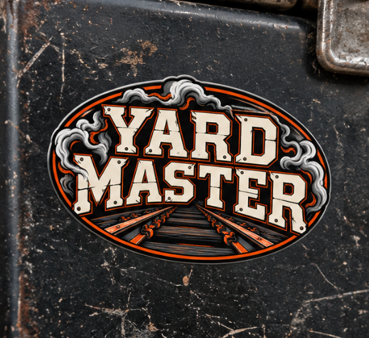 Yard Master, Railroad Men’s Sticker