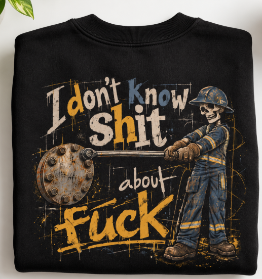 I Don't Know Shit About Fuck – Men's Pipefitter Sweater