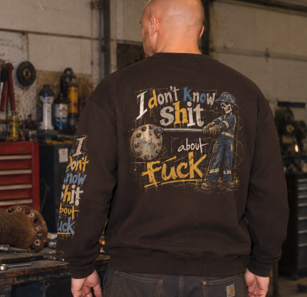 I Don't Know Shit About Fuck – Men's Pipefitter Sweater