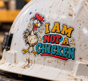 I Am Not a Chicken, All Trades Men’s Sticker
