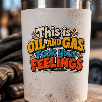 This Is Oil and Gas Fuck Your Feelings, All Trades Men’s Sticker