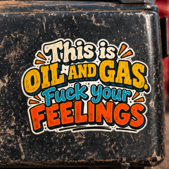 This Is Oil and Gas Fuck Your Feelings, All Trades Men’s Sticker