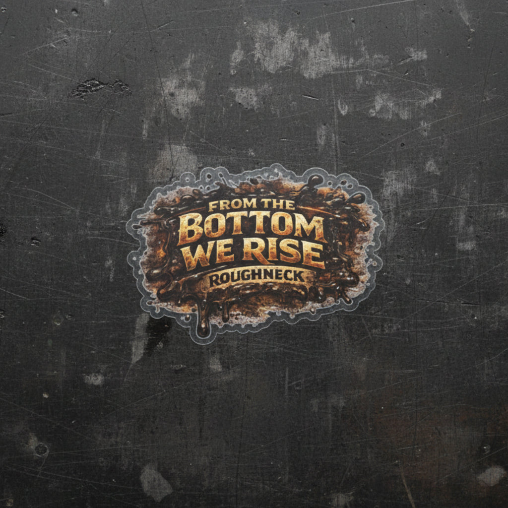 From the Bottom We Rise Sticker, Roughneck Hardhat Stickers