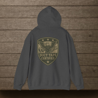 'Duct Tape Certified' Hoodie, Motivational Sweater