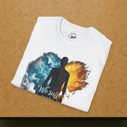 “We Suffer More In Imagination” T-Shirt, Stoic Mindset motivational t-shirt