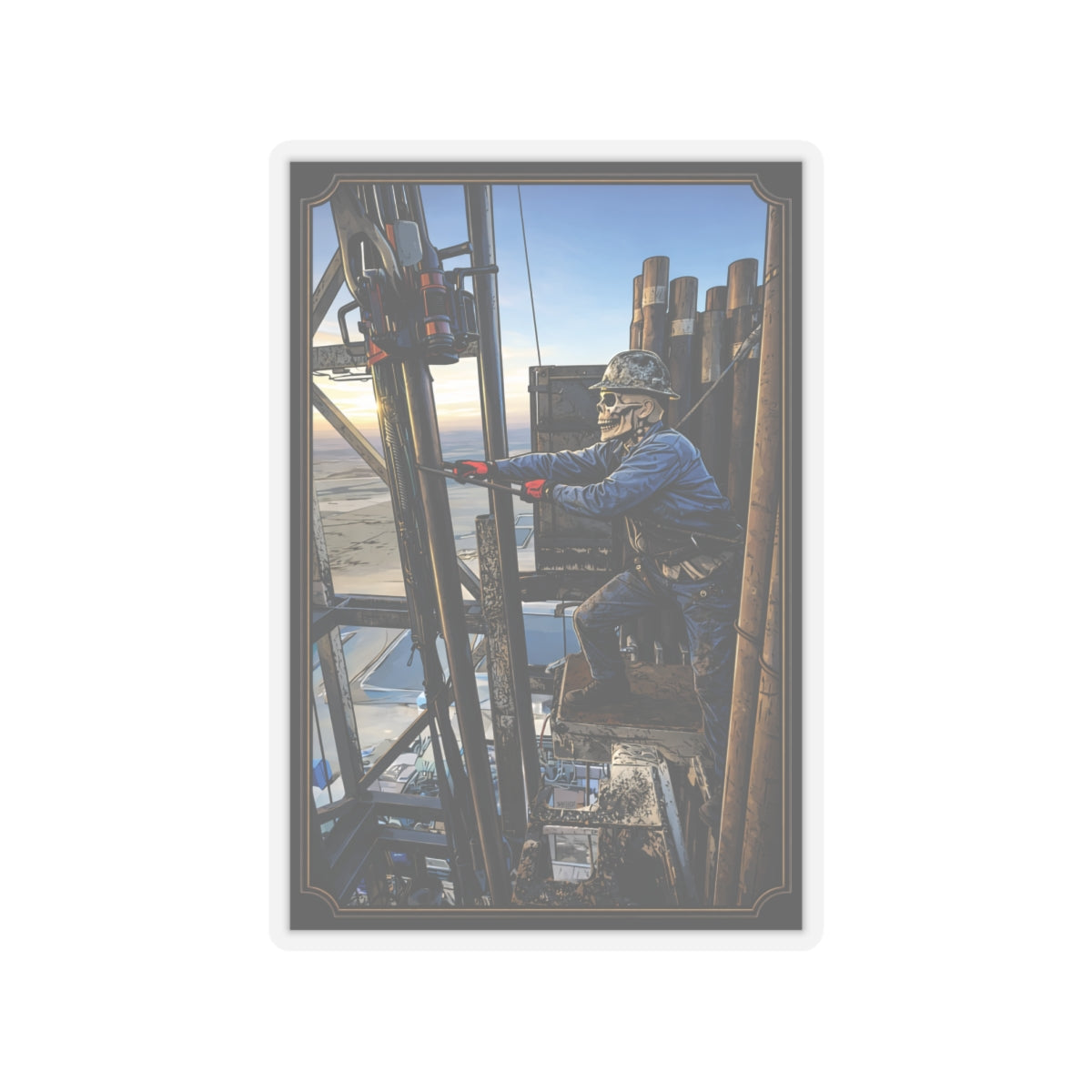 Motorhand Skeleton Sticker, Motor Hand Pride Hardhat Stickers