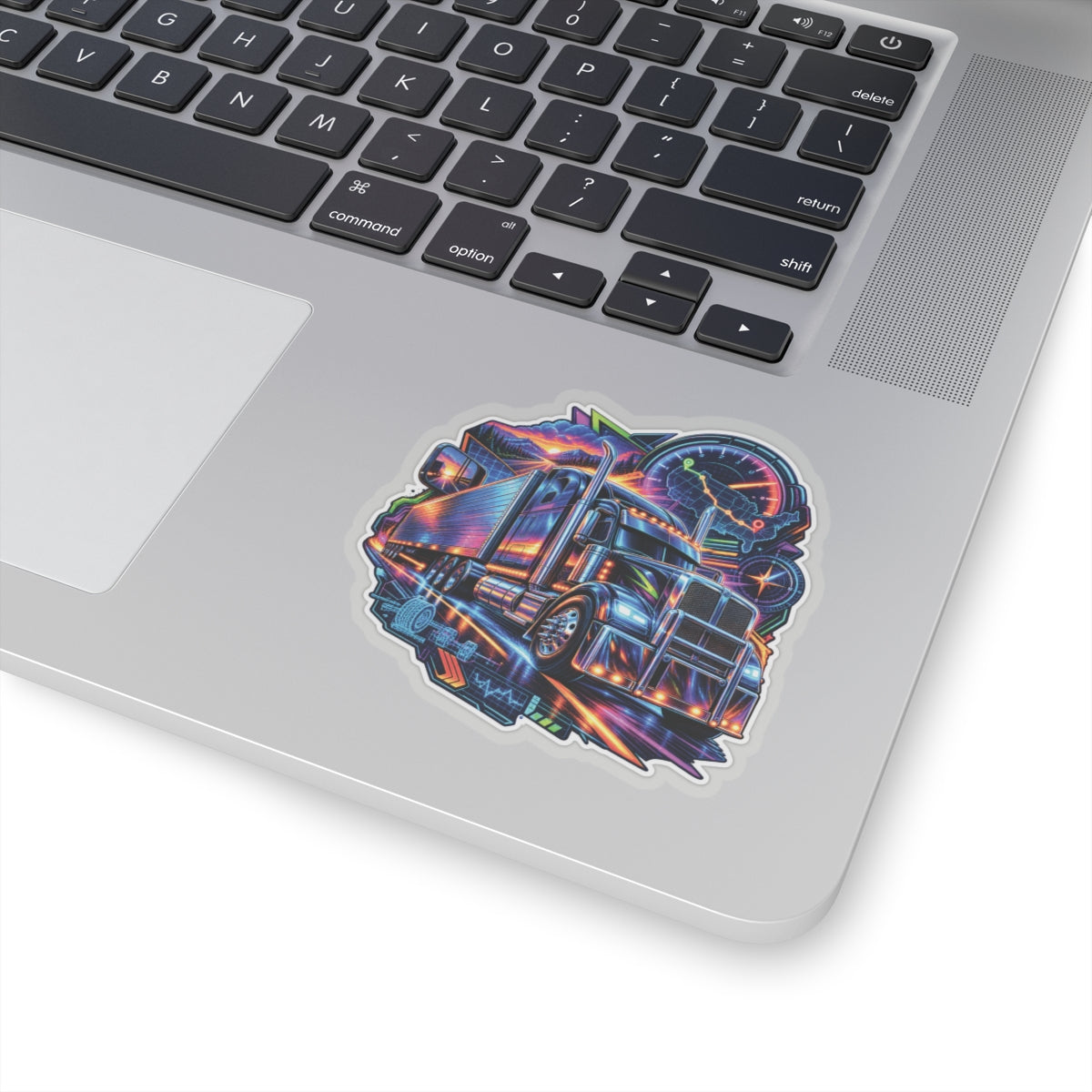 Neon Highway Semi Sticker, Truck Driver Graphic Sticker