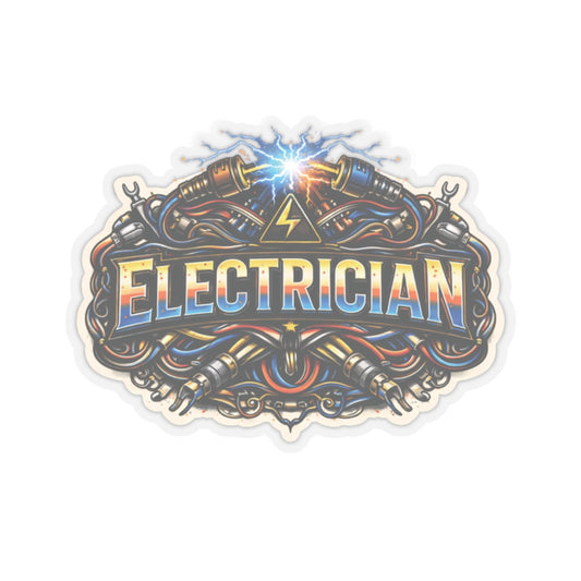 Electrician Wires Sticker, Sparky Hardhat Stickers