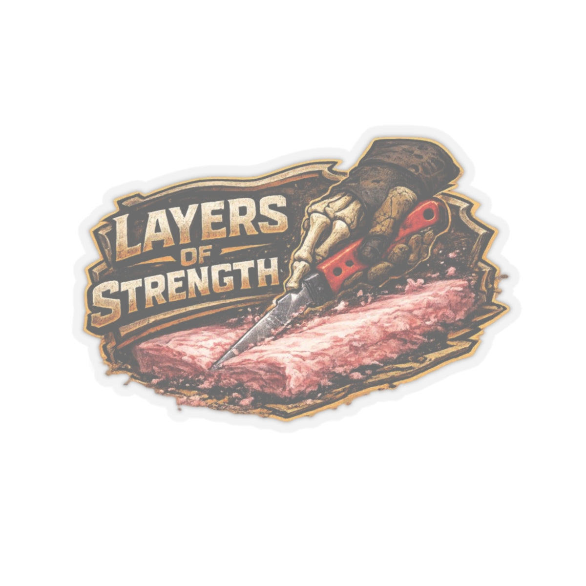 Insulator Skeleton Hand Sticker, Insulator Knife Hardhat Stickers