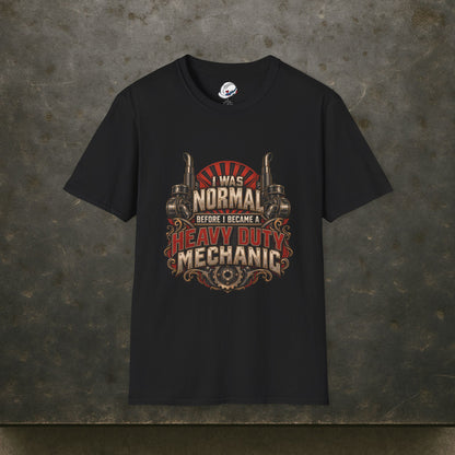 I Was Normal Before I Became a Heavy Duty Mechanic Sunburst Gear T-Shirt