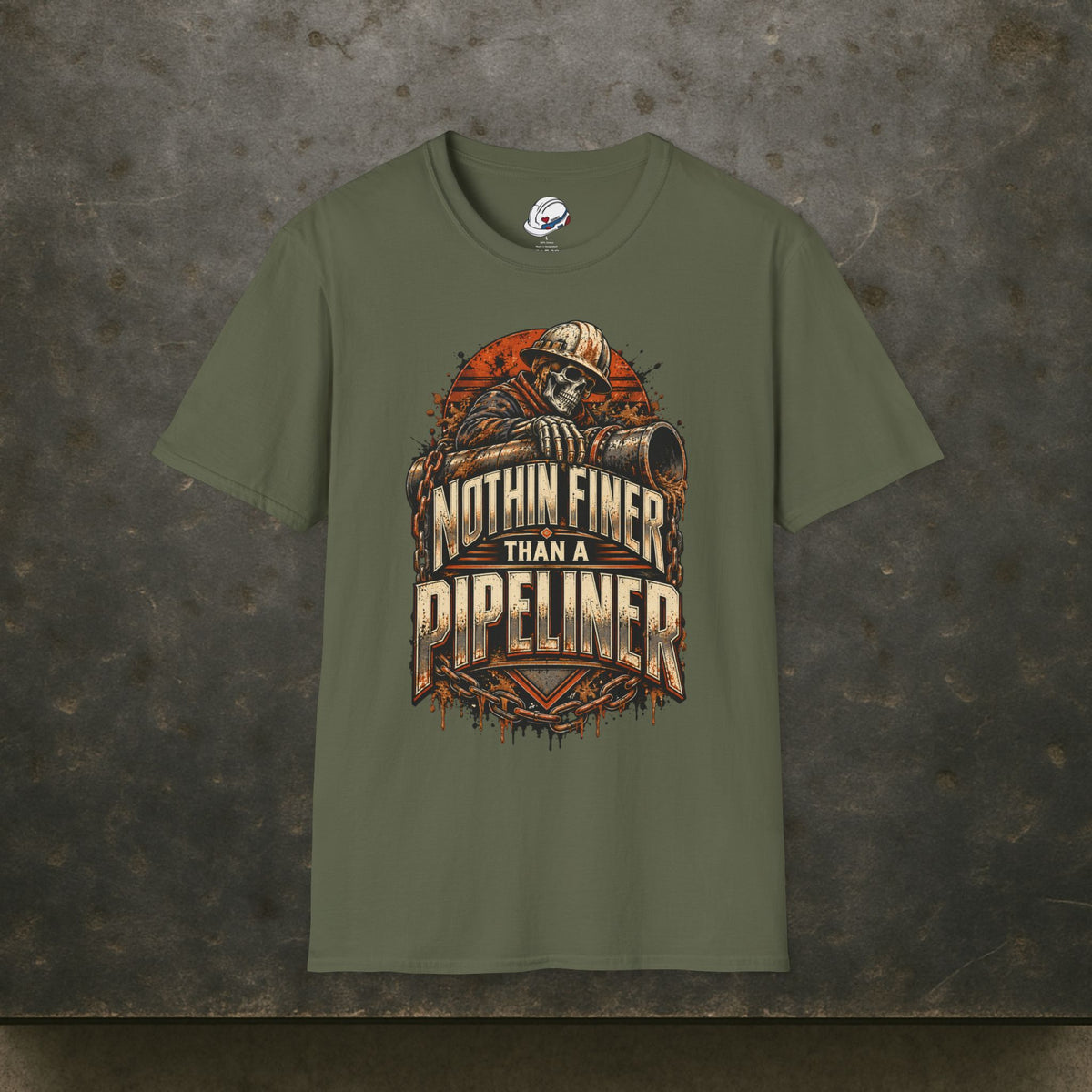 Nothin Finer Than A Pipeliner Skeleton & Chained Pipeline Men's T-Shirt