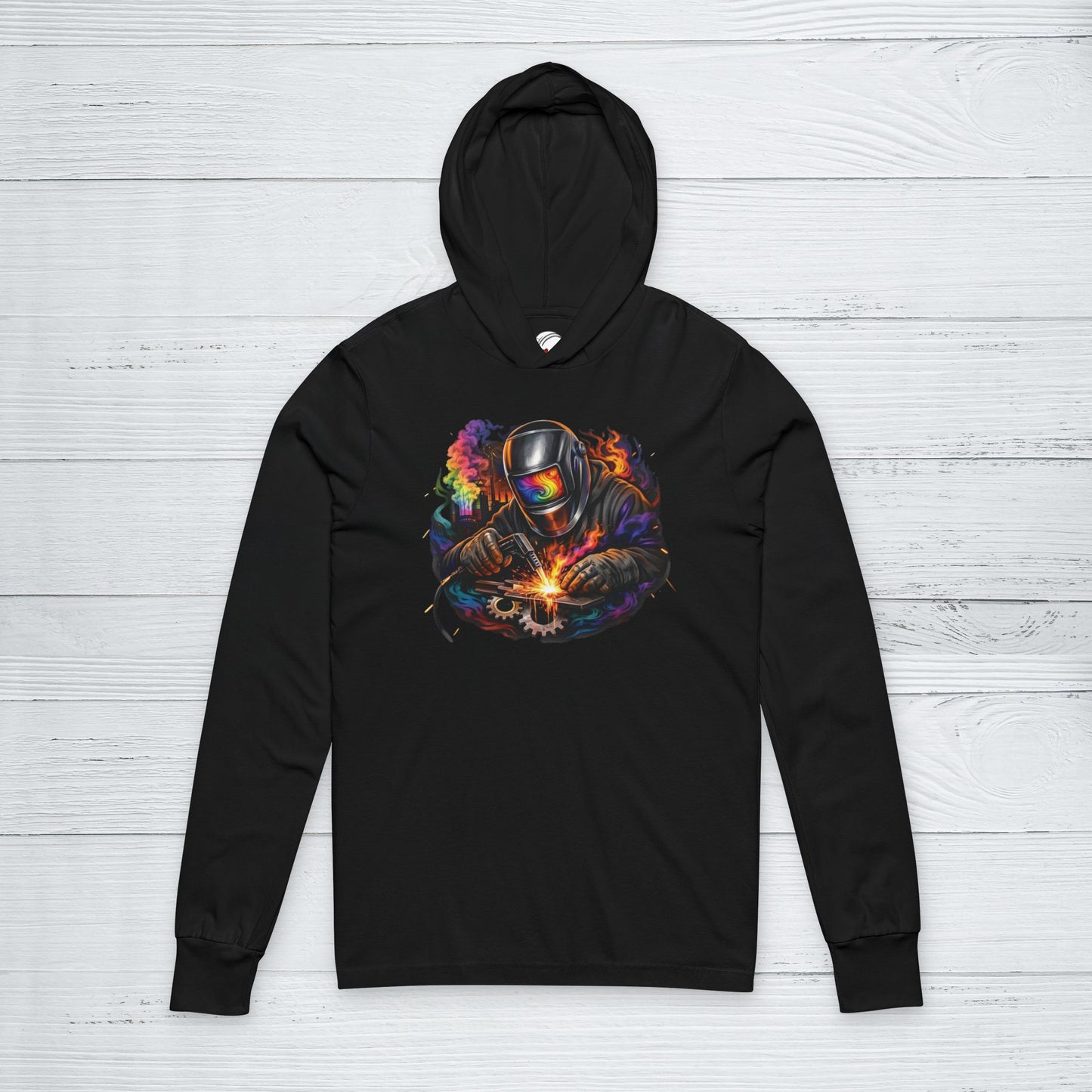 Psychedelic Torch Smoke Welder Hoodie, Welding Sweater