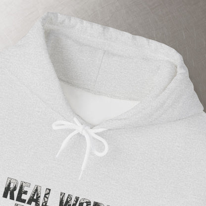 'Real Work Real Pay' Men's Hoodie, Motivational Sweater