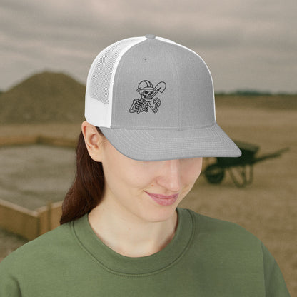 Labourer Embroidered Skeleton hat, Labourer cap