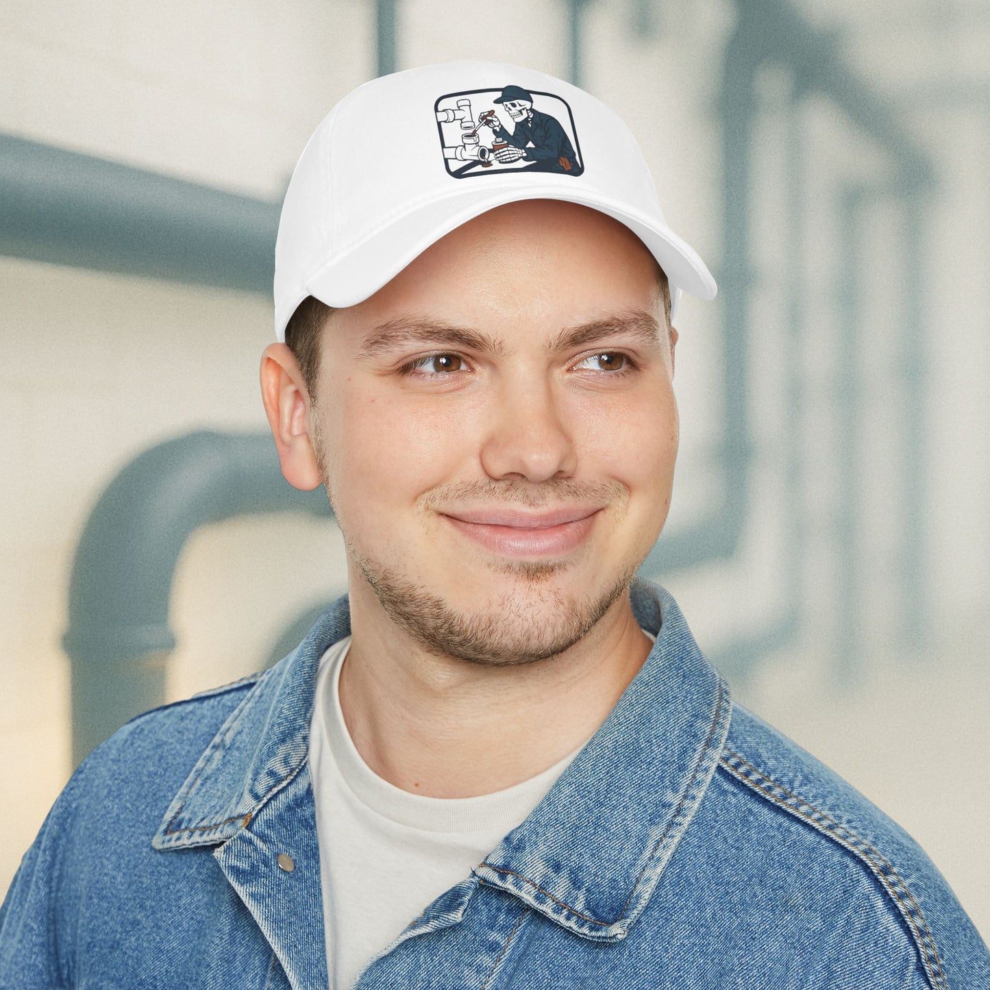 Skeleton Plumber Hat, Plumbing Cap