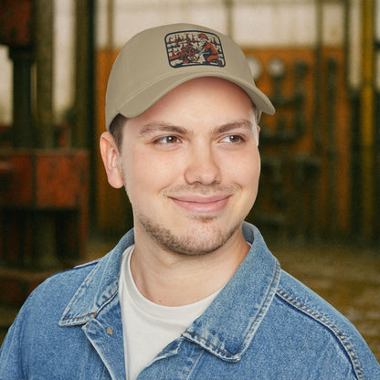 Skeleton Motorhand Flow Iron Hat, Oilfield Pressure Work Cap