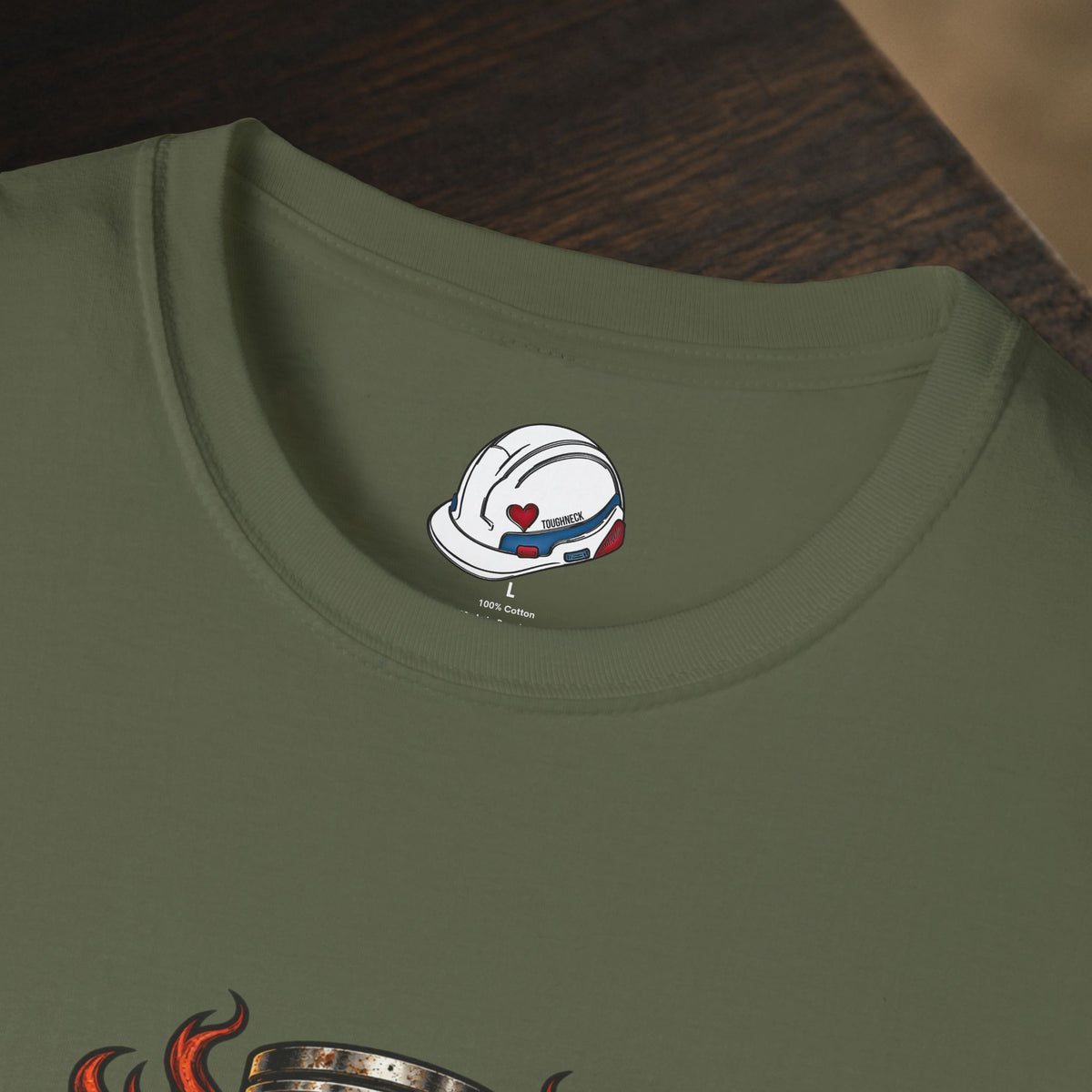 Love Being A Heavy Duty Mechanic Flames & Gears T-Shirt