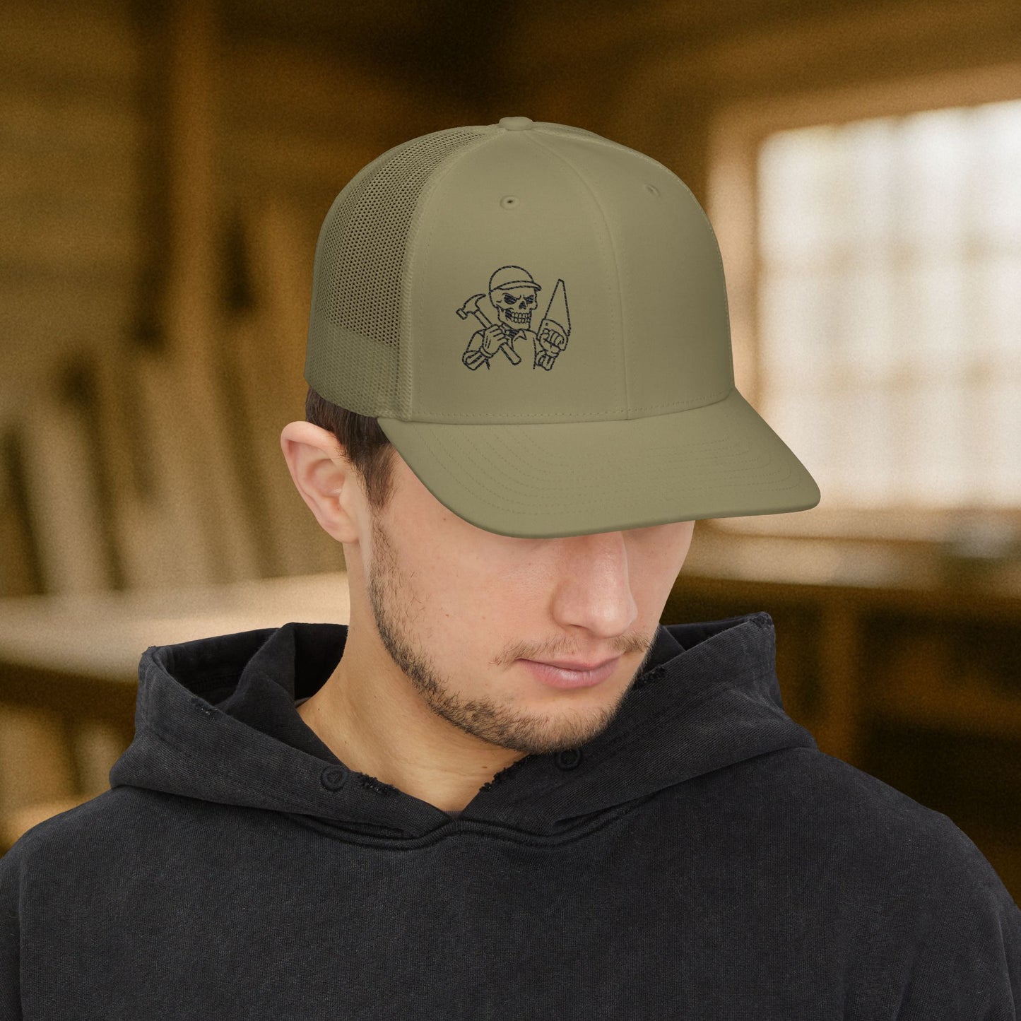 Carpenter Workwear hat, Carpenter skeleton cap