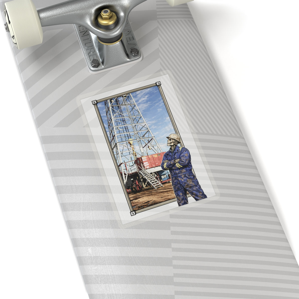 Rig Manager Oilfield Skeleton Sticker, Toolpush Pride Hardhat Stickers