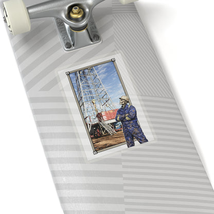 Rig Manager Oilfield Skeleton Sticker, Toolpush Pride Hardhat Stickers