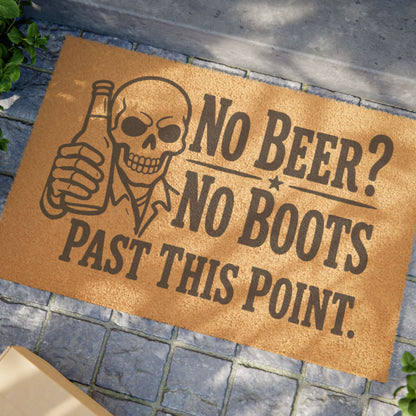 "No Beer? No Boots Past This Point" Doormat, Toughneck Funny Trades Door Mat