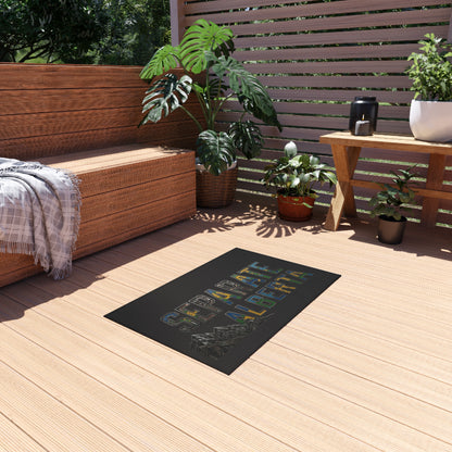 "Separate Alberta" Outdoor Rug, ToughNeck outdoor patio rug